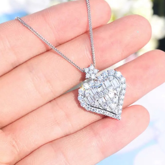 HEART 925 STERLING SILVER NECKLACE - Picture 3 of 5